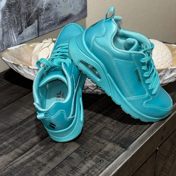 Skechers Women's Street Uno-Slither & Shine teal casual shoes SZ6.5 - Picture 5 of 10